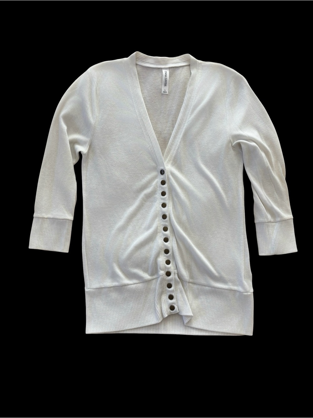 White Button-Front Women’s Sweater Cardigan